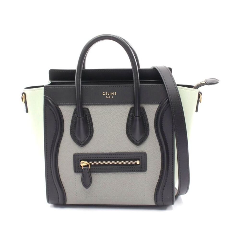 Celine Luggage Nano Shopper 2WAY Leather Handbag